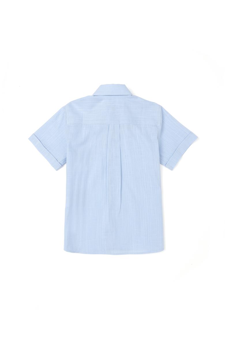 Erkek Çocuk Basic Açık Mavi Kısa Kollu Gömlek - 50289430014