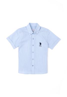 Erkek Çocuk Basic Açık Mavi Kısa Kollu Gömlek - 50289430014