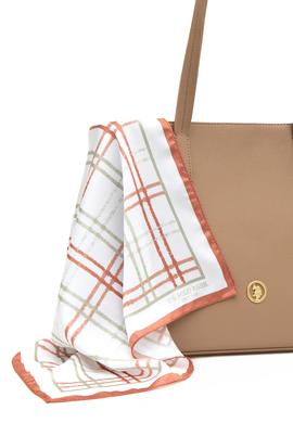 Kadın Kutulu Fularlı Hediyelik Vizon Kol Çantası - 50295938001