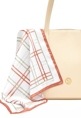 Kadın Kutulu Fularlı Hediyelik Krem Kol Çantası - 50295938002