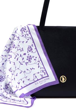 Kadın Kutulu Fularlı Hediyelik Lacivert Kol Çantası - 50295938003