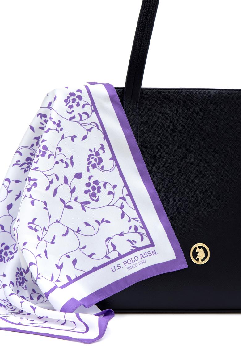 Kadın Kutulu Fularlı Hediyelik Lacivert Kol Çantası - 50295938003