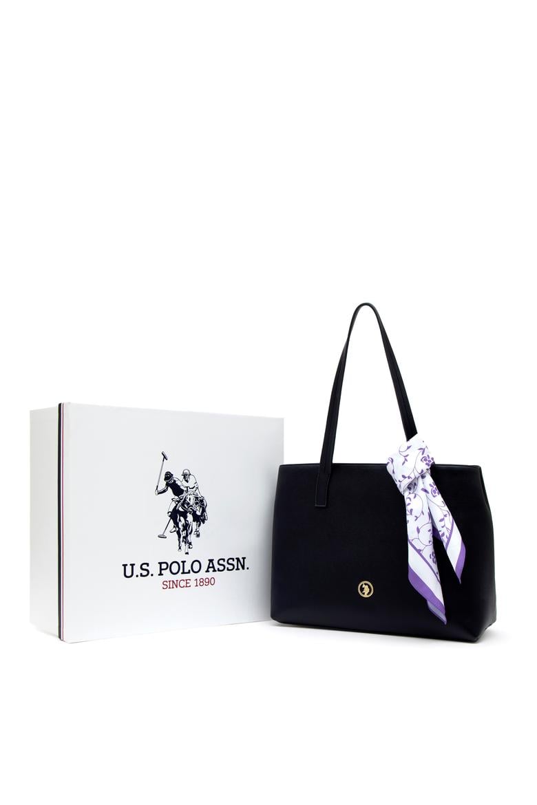 Kadın Kutulu Fularlı Hediyelik Lacivert Kol Çantası - 50295938003