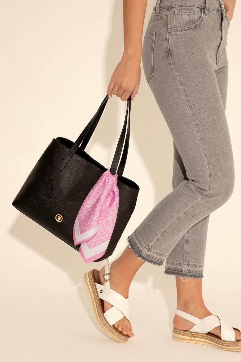 Kadın Kutulu Fularlı Hediyelik Siyah Kol Çantası - 50295938004