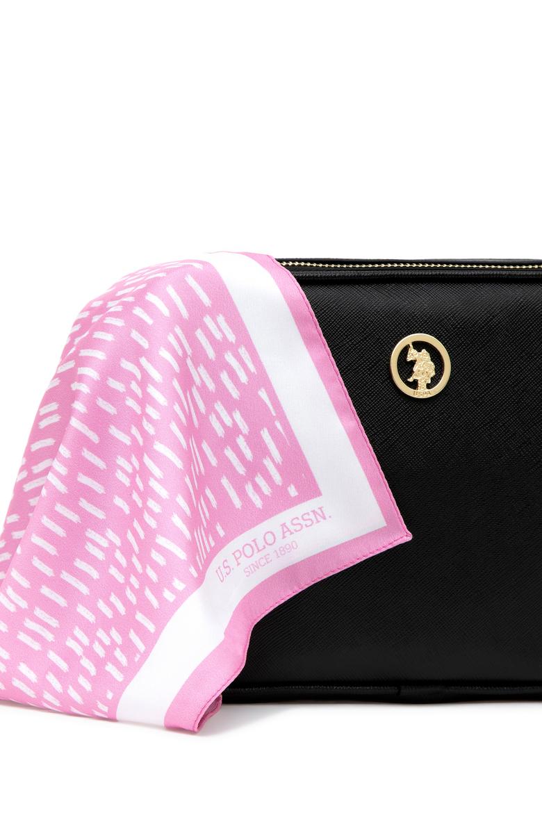 Kadın Kutulu Fularlı Hediyelik Siyah Çapraz Çanta - 50295940004