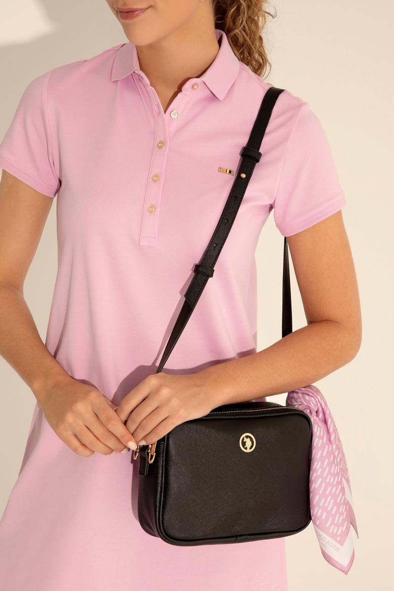 Kadın Kutulu Fularlı Hediyelik Siyah Çapraz Çanta - 50295940004