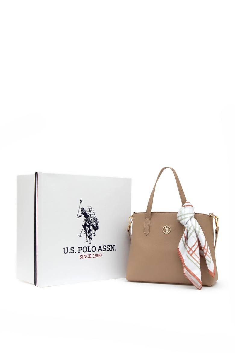 Kadın Kutulu Fularlı Hediyelik Vizon Kol Çantası - 50295939001