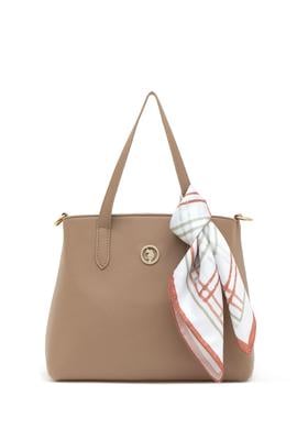 Kadın Kutulu Fularlı Hediyelik Vizon Kol Çantası - 50295939001