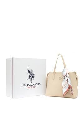 Kadın Kutulu Fularlı Hediyelik Krem Kol Çantası - 50295939002