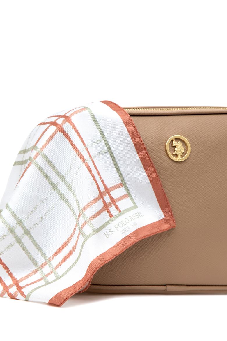 Kadın Kutulu Fularlı Hediyelik Vizon Çapraz Çanta - 50295940001