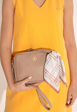 Kadın Kutulu Fularlı Hediyelik Vizon Çapraz Çanta - 50295940001