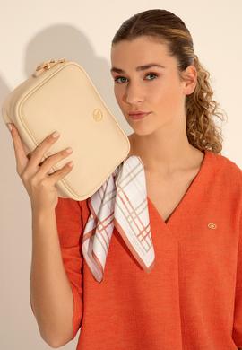 Kadın Kutulu Fularlı Hediyelik Krem Çapraz Çanta - 50295940002