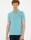 Erkek Slim Fit Polo Yaka Mint Basic Tişört