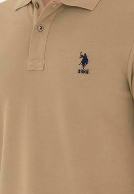 Erkek Slim Fit Polo Yaka Haki Basic Tişört - 50279613287