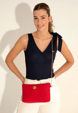 Kadın Kırmızı Çıkarılabilir Askılı Kanvas El Çantası - 50293661003