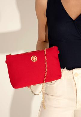 Kadın Kırmızı Çıkarılabilir Askılı Kanvas El Çantası - 50293661003