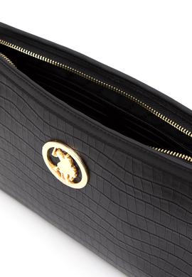 Kadın Siyah Kroko Çapraz Çanta - 50293669002