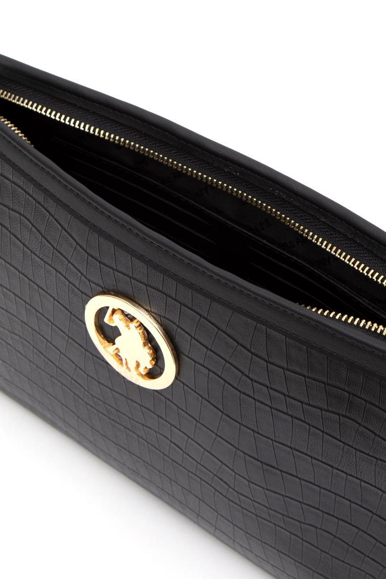 Kadın Siyah Kroko Çapraz Çanta - 50293669002