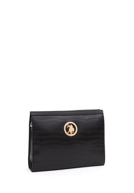 Kadın Siyah Kroko Çapraz Çanta - 50293669002