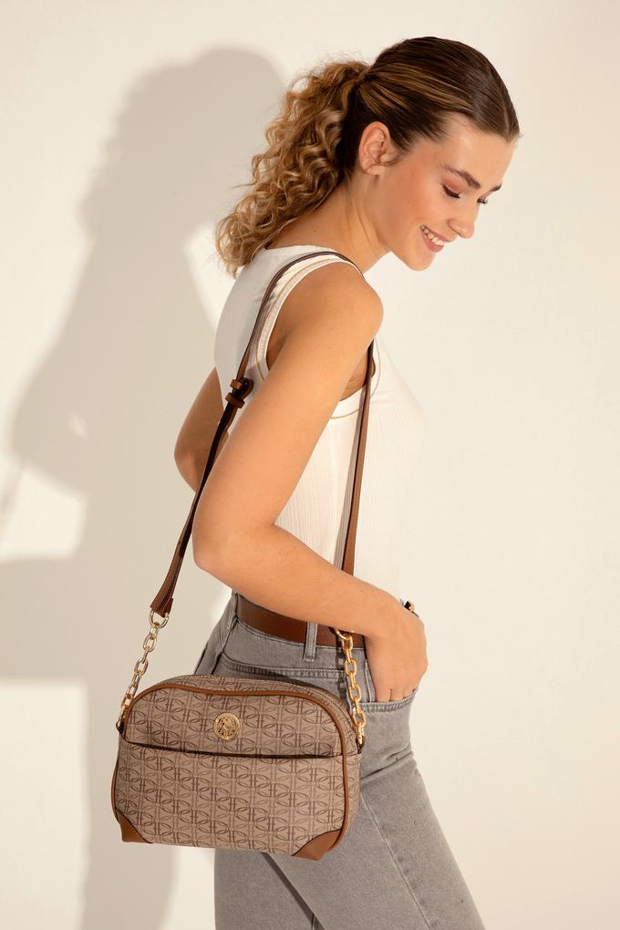 Kadın Koyu Bej Çapraz Çanta