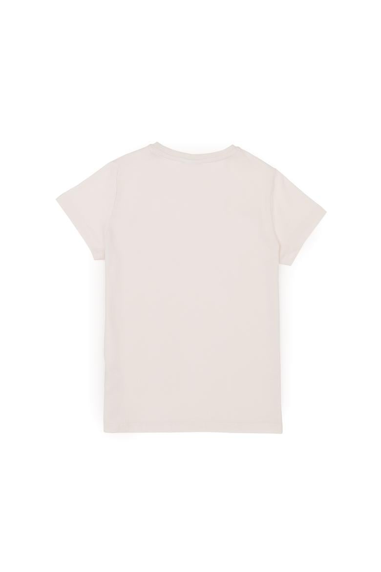 Erkek Çocuk Ekru Bisiklet Yaka Tişört - 50288058012