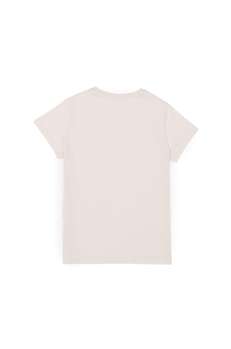 Erkek Çocuk Ekru Bisiklet Yaka Tişört