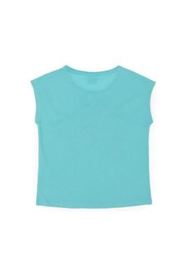 Kız Çocuk Mint Bisiklet Yaka Tişört - 50283271009