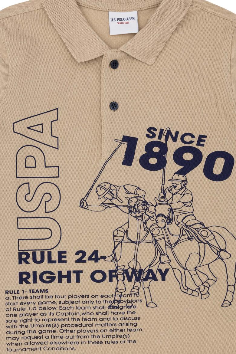 Erkek Çocuk Açık Haki Polo Yaka Tişört - 50288126001