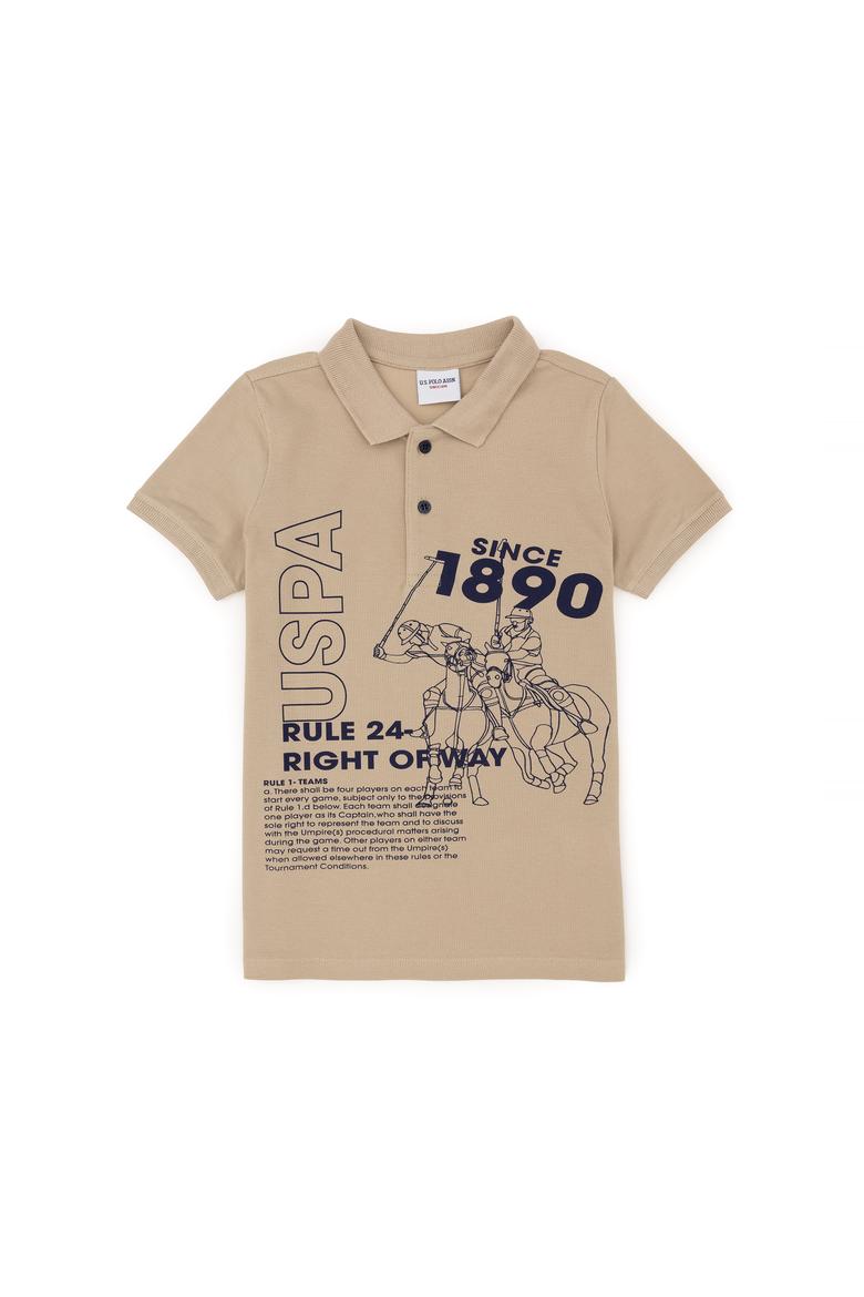 Erkek Çocuk Açık Haki Polo Yaka Tişört - 50288126001