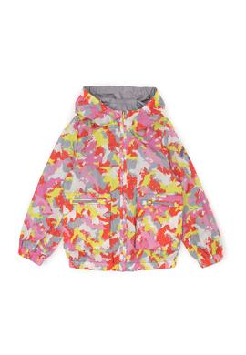 Kız Çocuk Gri Çift Taraflı Kapüşonlu Mont - 50280889015