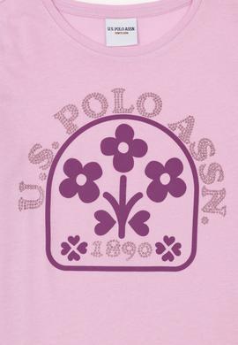 Kız Çocuk Pembe Bisiklet Yaka Tişört - 50283266037