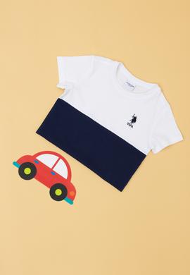 Erkek Çocuk Beyaz Bisiklet Yaka Tişört - 50284796010