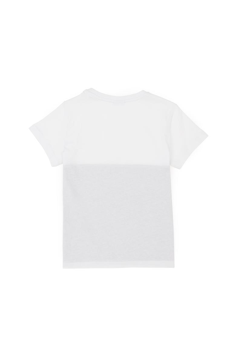 Erkek Çocuk Beyaz Bisiklet Yaka Tişört - 50284796010