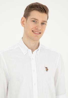 Erkek Beyaz Uzun Kollu Basic Gömlek - 50282588061