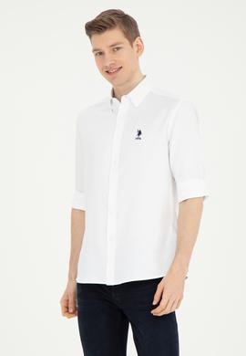Erkek Beyaz Uzun Kollu Basic Gömlek - 50282589037