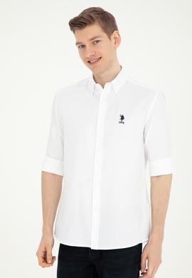 Erkek Beyaz Uzun Kollu Basic Gömlek - 50282589037