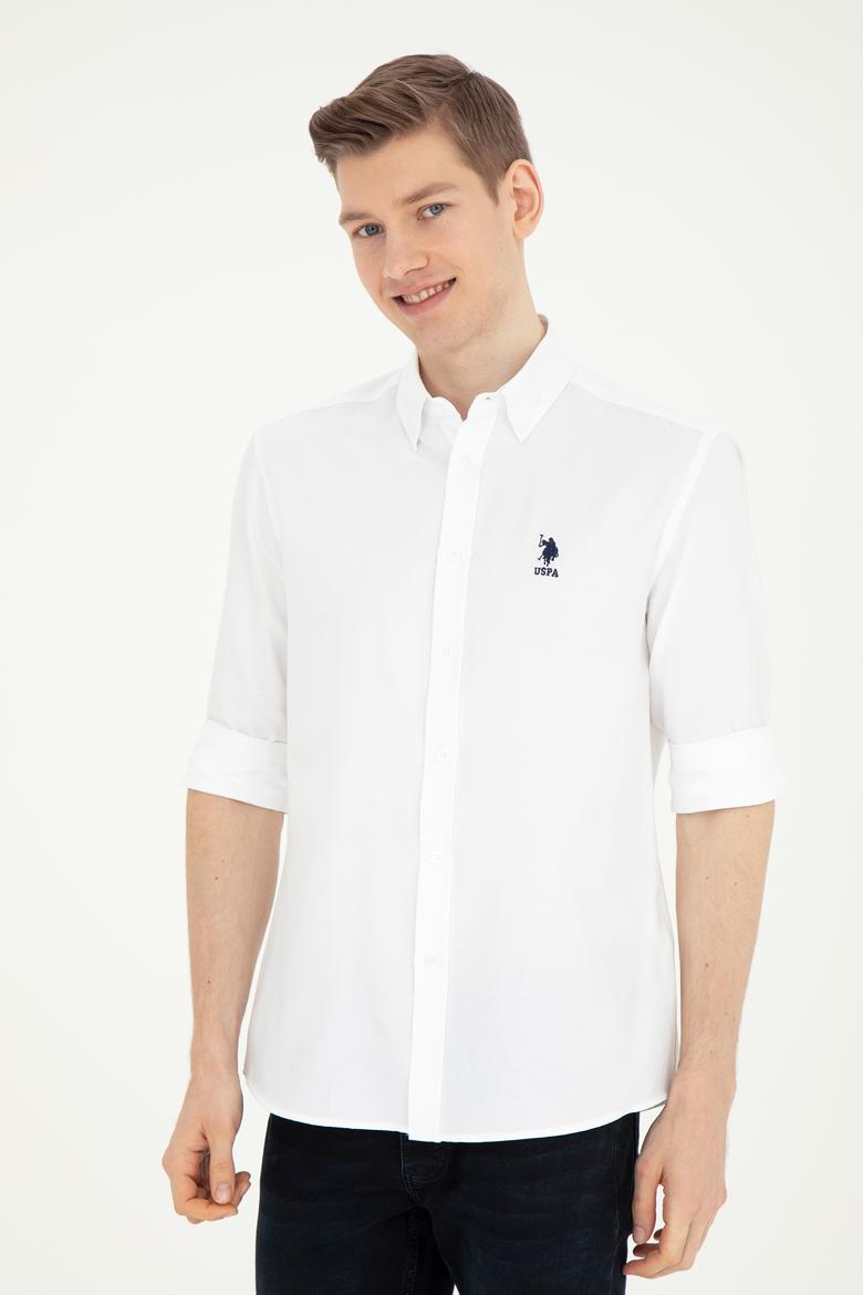 Erkek Beyaz Uzun Kollu Basic Gömlek - 50282589037