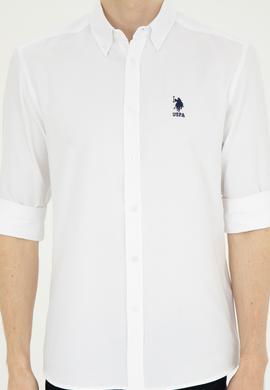 Erkek Beyaz Uzun Kollu Basic Gömlek - 50282589037