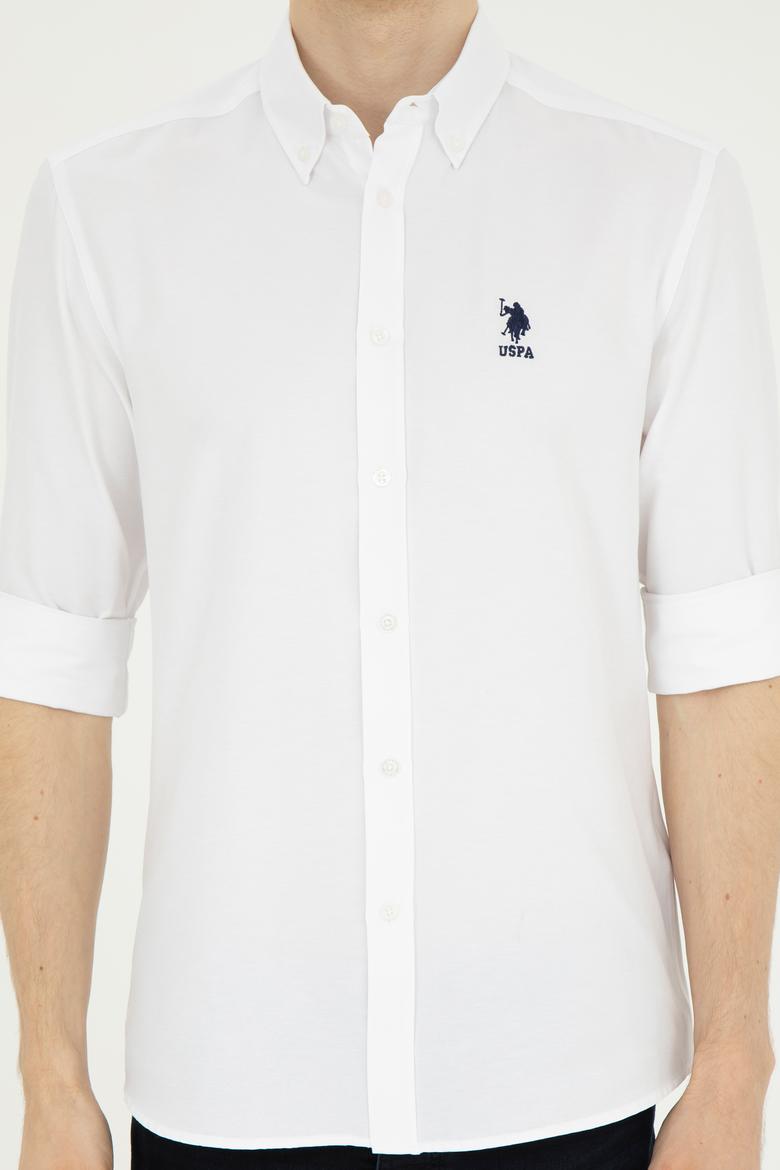 Erkek Beyaz Uzun Kollu Basic Gömlek - 50282589037