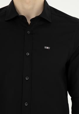 Erkek Siyah Uzun Kollu Basic Gömlek - 50282608102