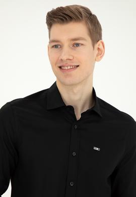 Erkek Siyah Uzun Kollu Basic Gömlek - 50282608102