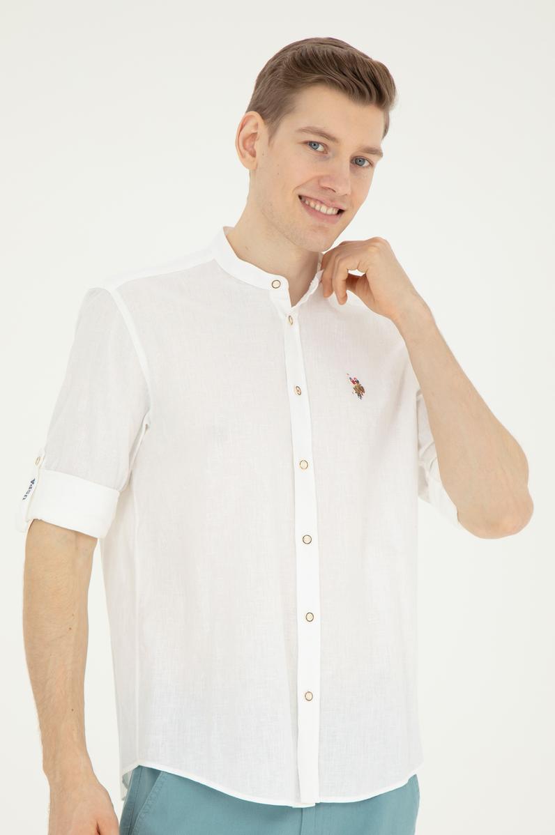 Erkek Beyaz Uzun Kollu Gömlek