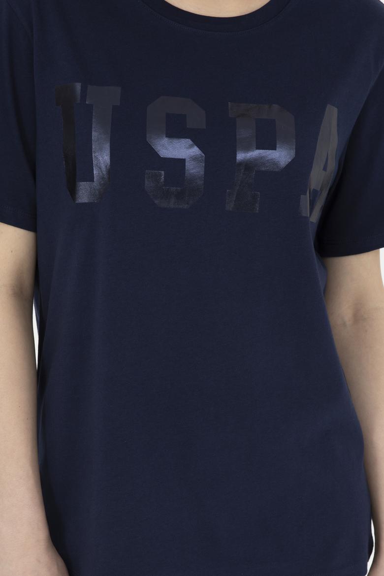 Kadın Lacivert Basic Bisiklet Yaka Tişört - 50280020008