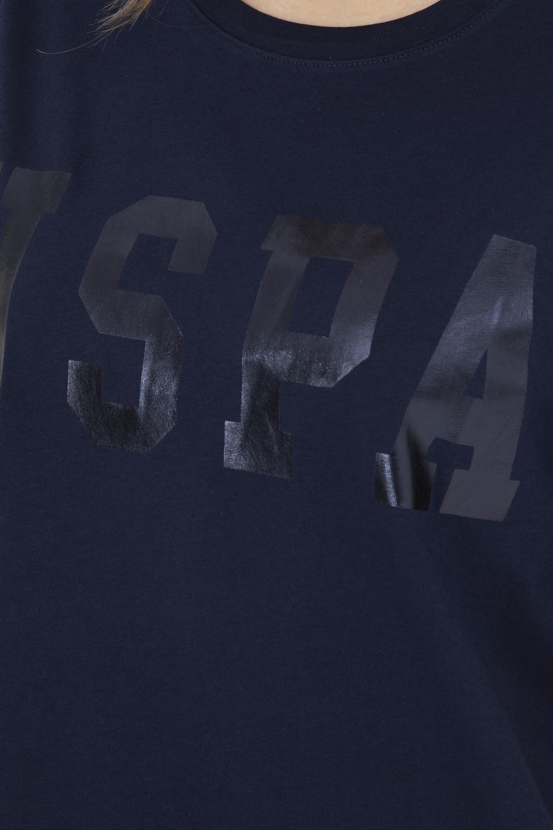 Kadın Lacivert Basic Bisiklet Yaka Tişört - 50280020008