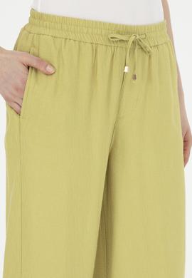 Kadın Fıstık Yeşili Loose Relax Fit Kanvas Pantolon - 50281147036
