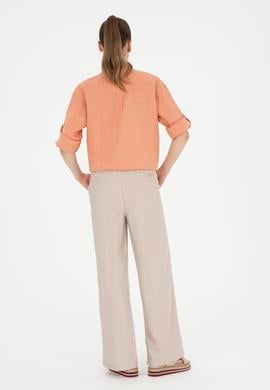 Kadın Taş Loose Relax Fit Kanvas Pantolon - 50281147055