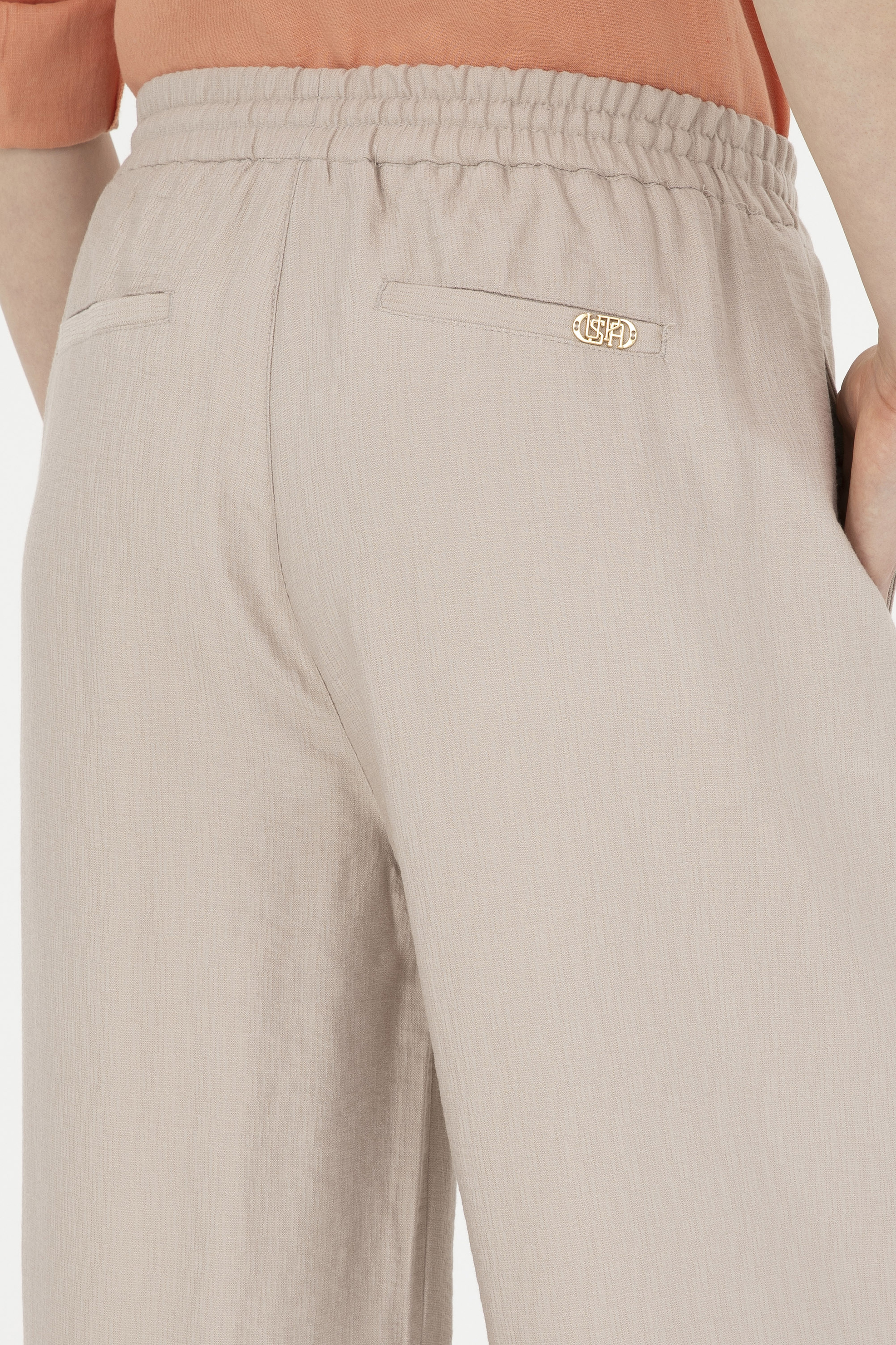 Kadın Taş Loose Relax Fit Kanvas Pantolon