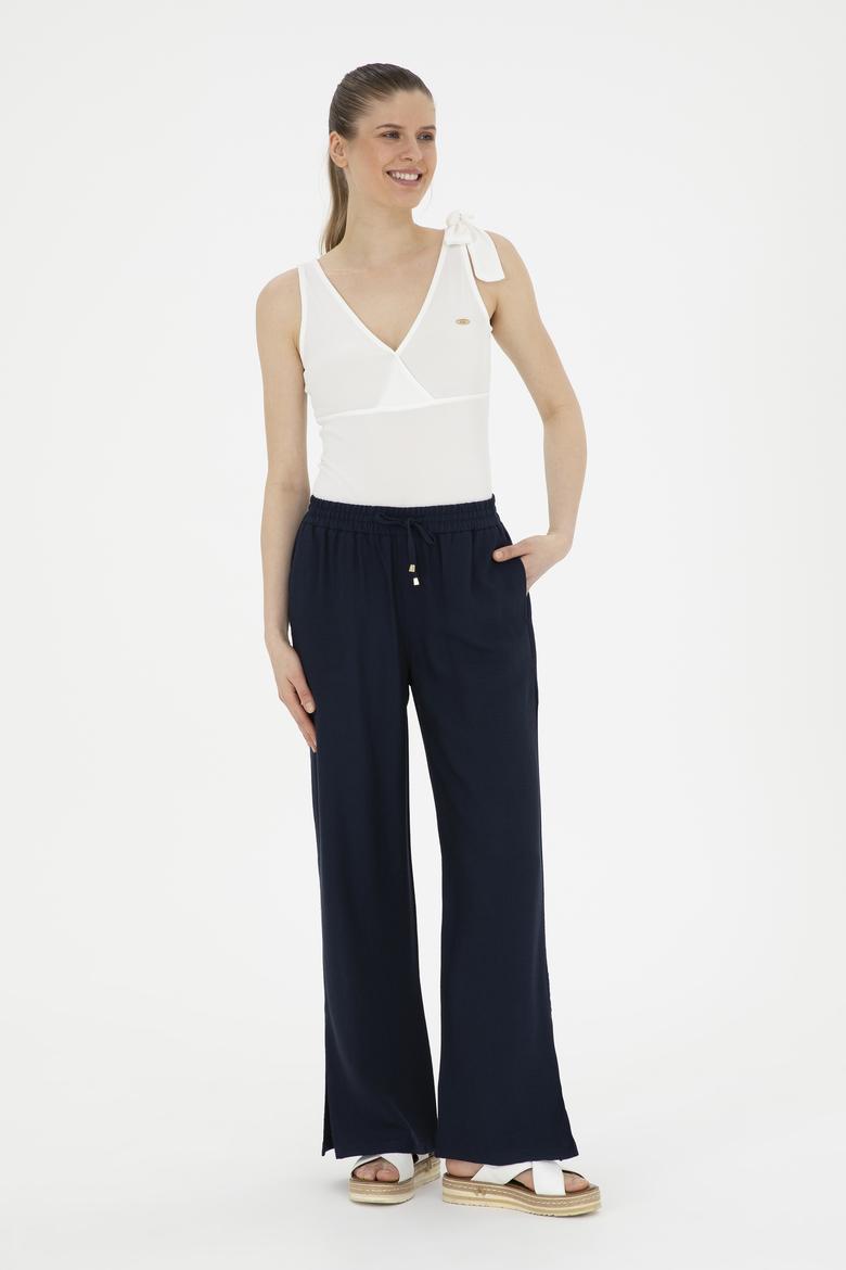 Kadın Beyaz V Yaka Tişört - 50287560005