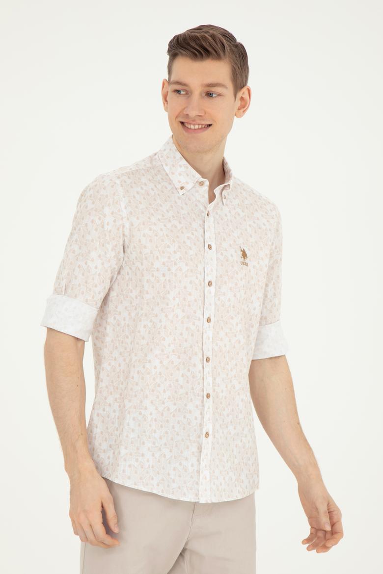 Erkek Camel Uzun Kollu Gömlek