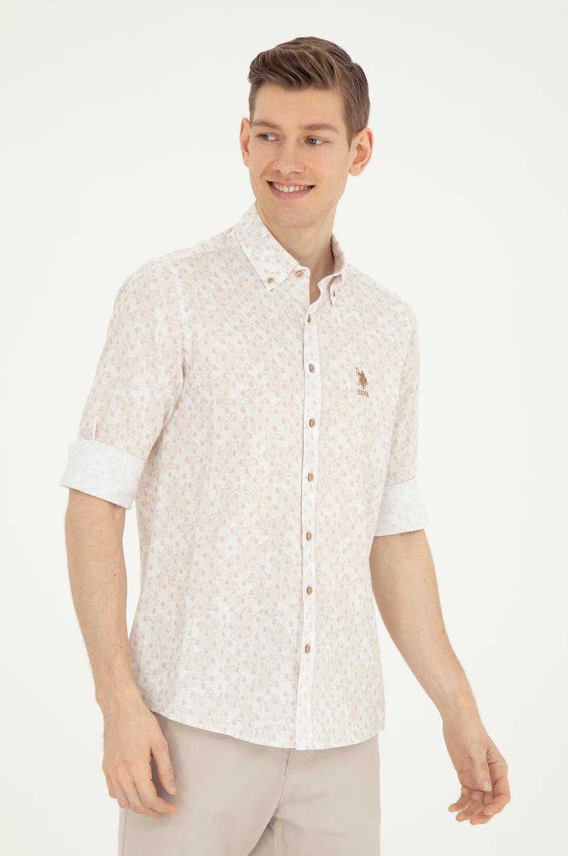 Erkek Camel Uzun Kollu Gömlek